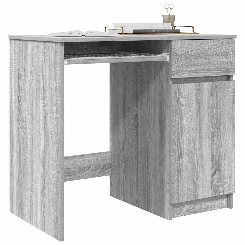 vidaXL Schreibtisch Grau Sonoma 86x49x76 cm Holzwerkstoff - Image 4