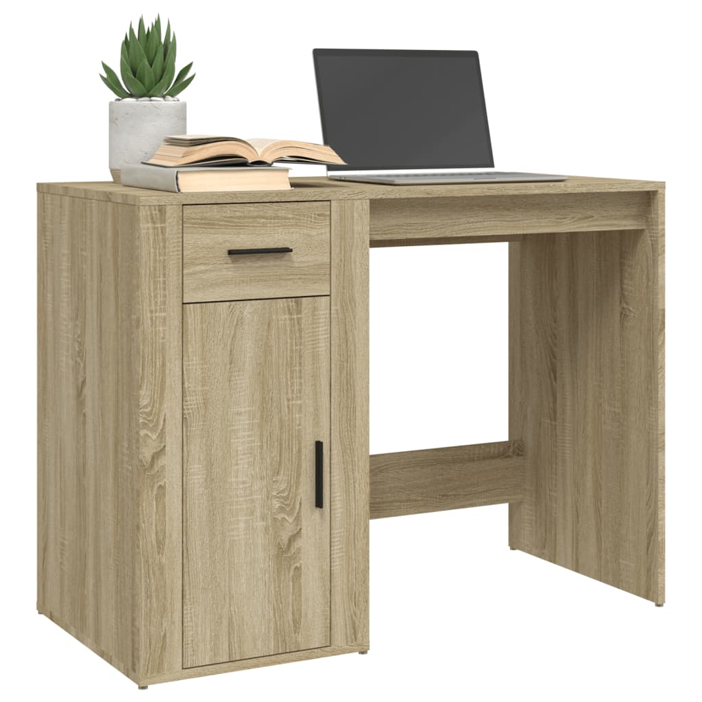vidaXL Schreibtisch Sonoma-Eiche 100x49x75 cm Holzwerkstoff - Image 4
