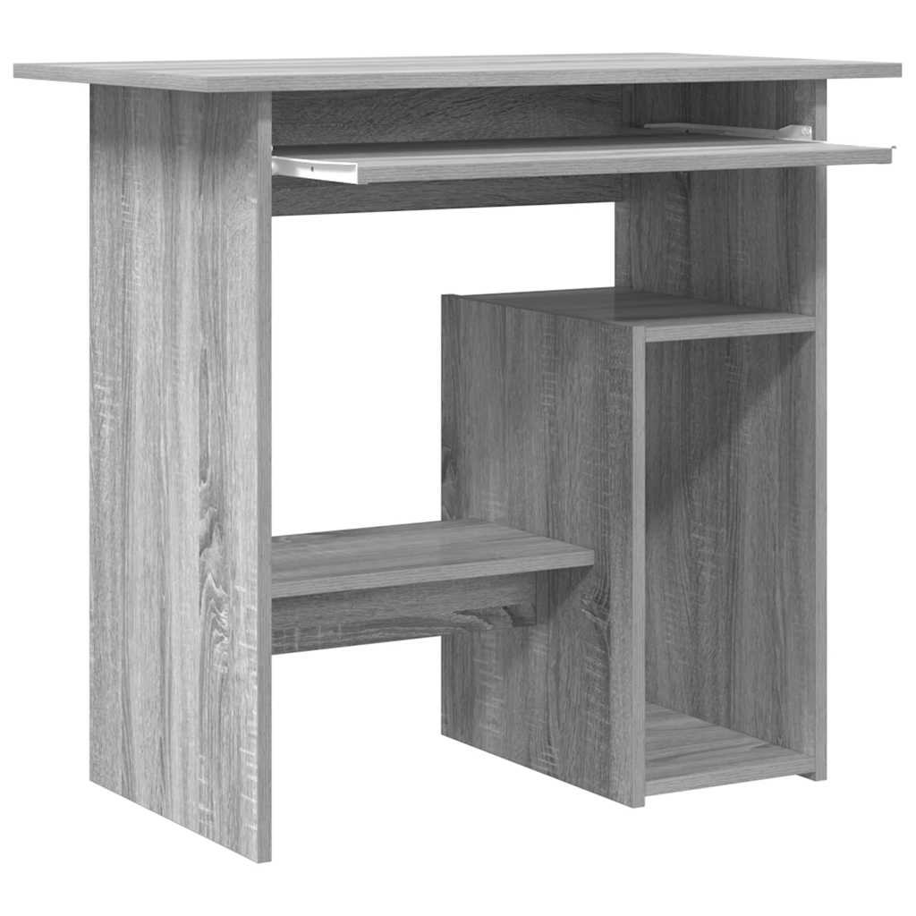 vidaXL Schreibtisch Grau Sonoma 80x45x74 cm Holzwerkstoff - Image 4