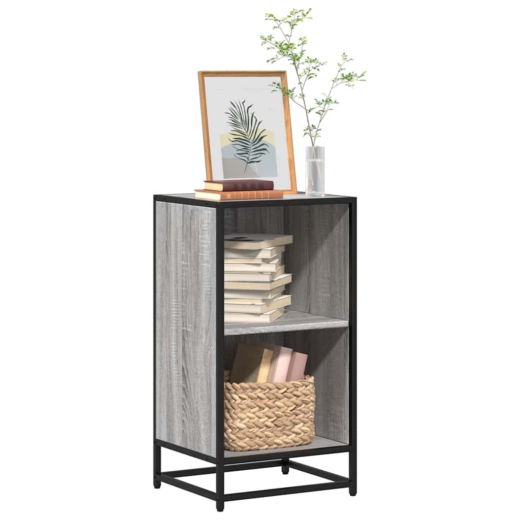 vidaXL Bücherregal Grau Sonoma 40x35x76 cm Holzwerkstoff