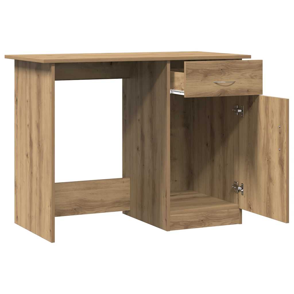 vidaXL Schreibtisch Artisan-Eiche 100x50x76 cm Holzwerkstoff - Image 4