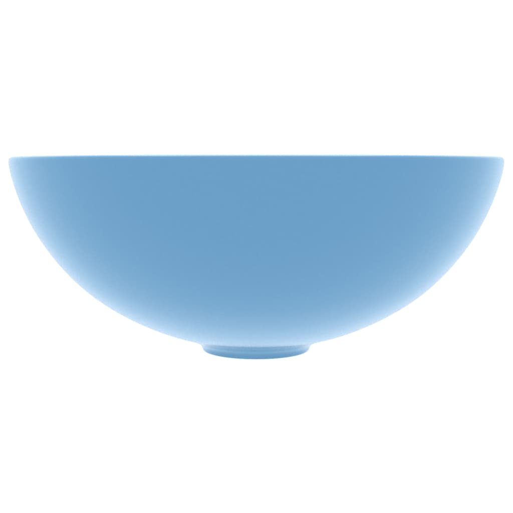 vidaXL Waschbecken Keramik Hellblau Rund - Image 3