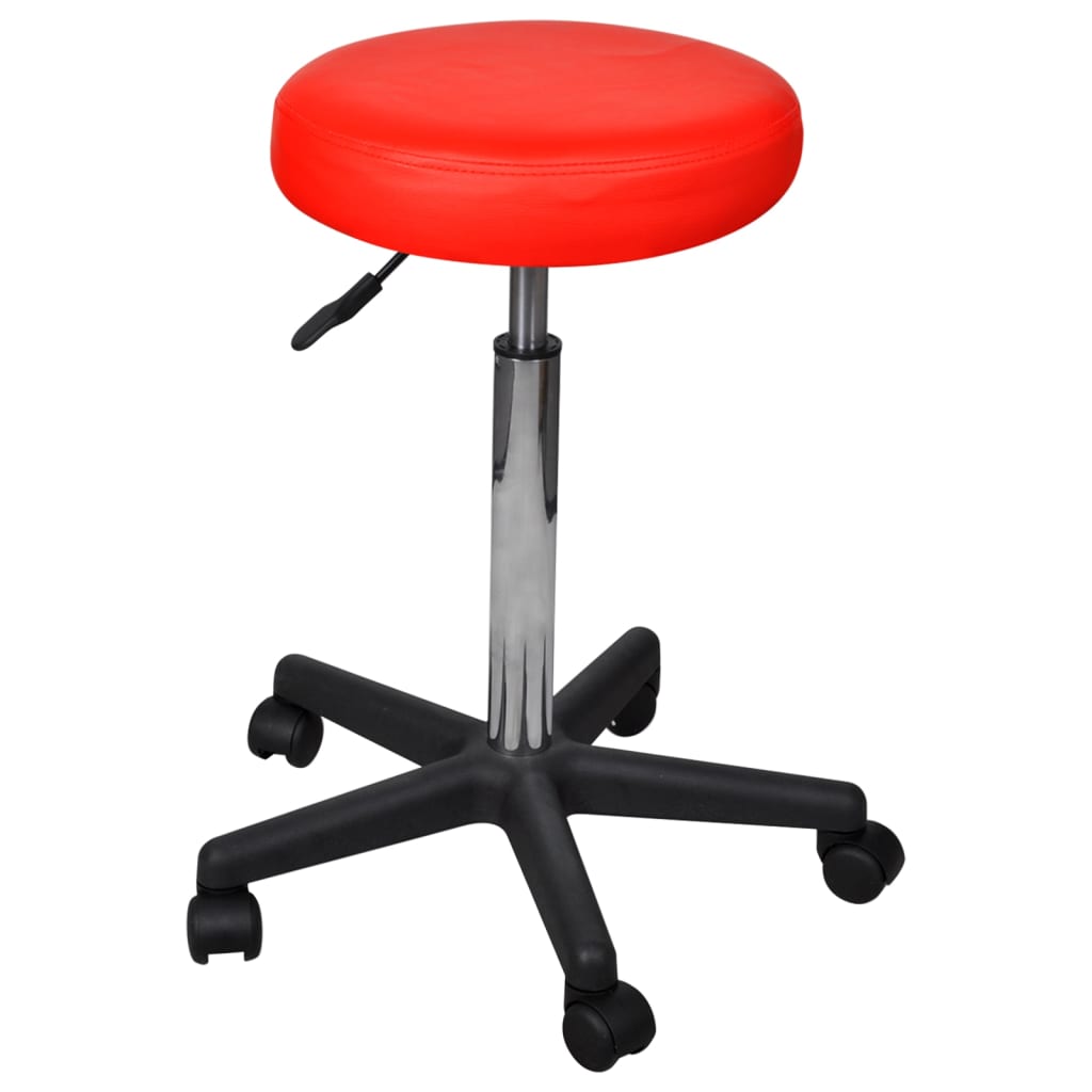 vidaXL Bürohocker Rot