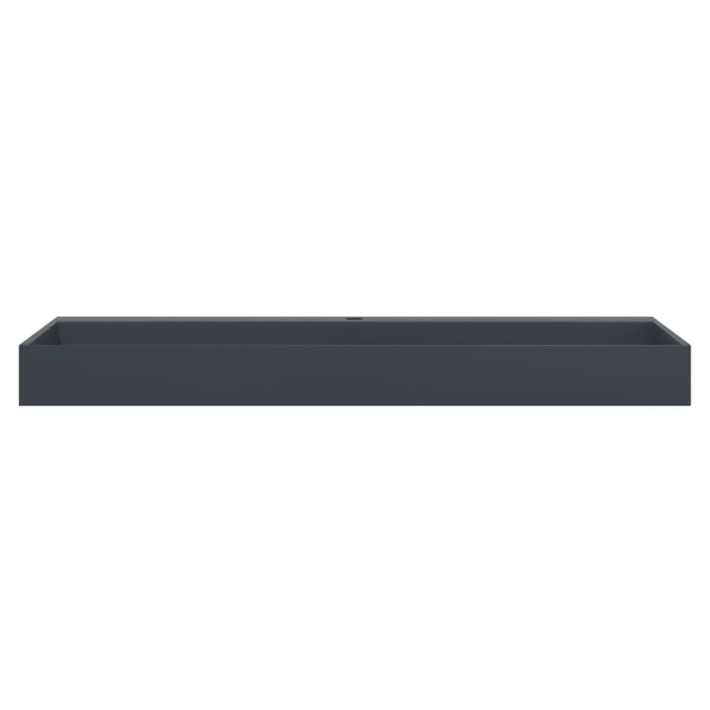 vidaXL Waschbecken 120x46x11 cm Mineralguss/Marmorguss Anthrazit - Image 4