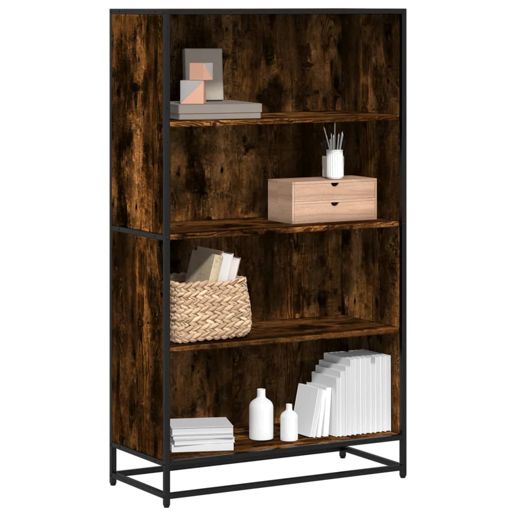 vidaXL Bücherregal Räuchereiche 80,5x35x139 cm Holzwerkstoff