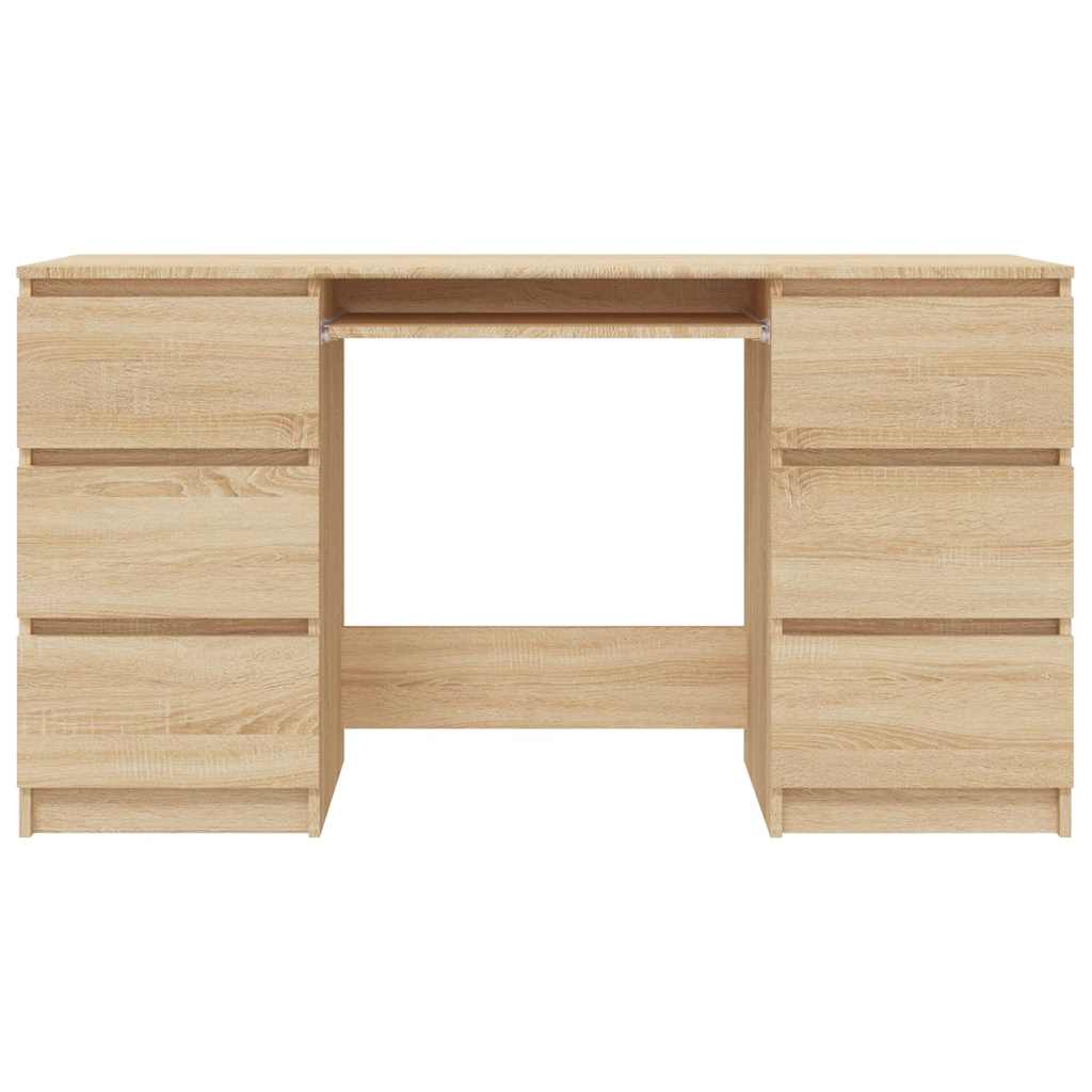 vidaXL Schreibtisch Sonoma-Eiche 140x50x77 cm Holzwerkstoff - Image 4