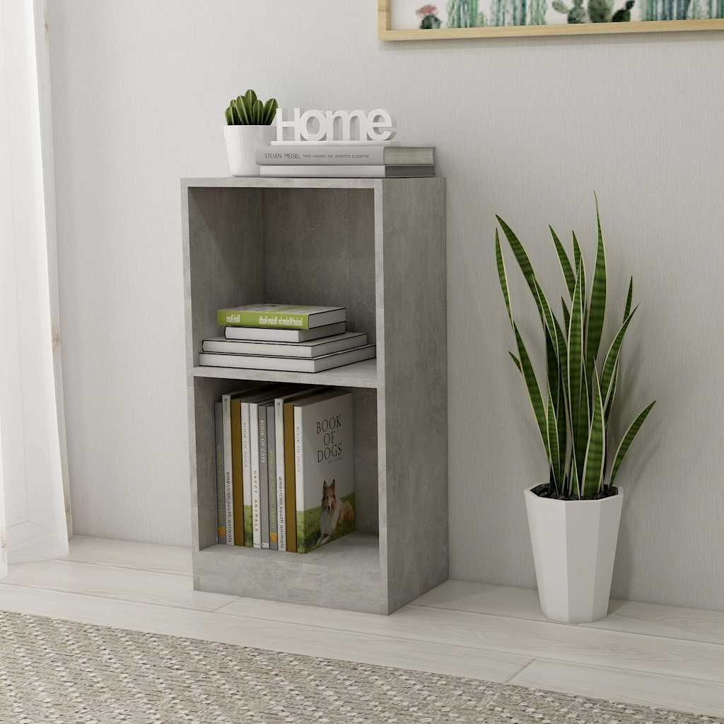 vidaXL Bücherregal Betongrau 40x24x75 cm Holzwerkstoff