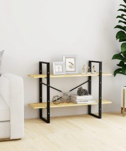 vidaXL Bücherregal 2 Böden 100x30x70 cm Massivholz Kiefer