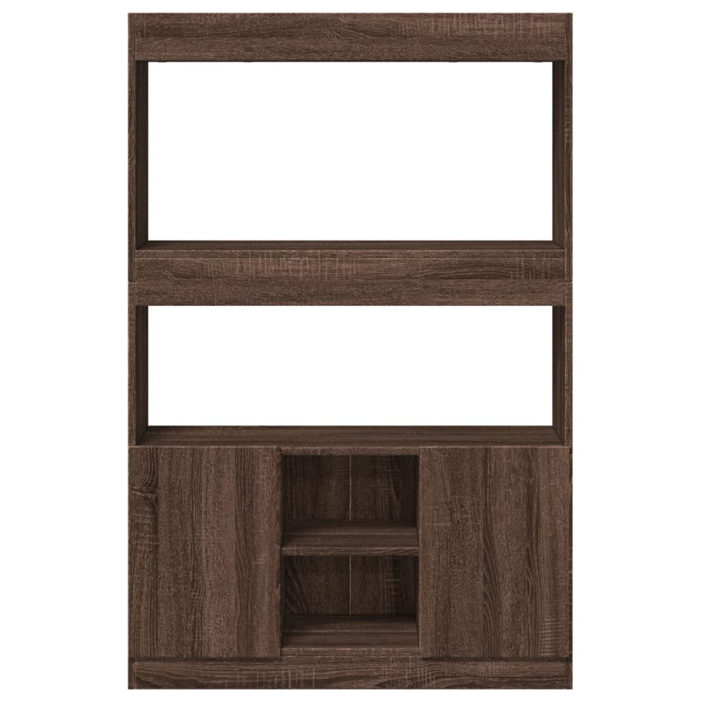 vidaXL Highboard Braun Eichen-Optik 92x33x140 cm Holzwerkstoff - Image 5