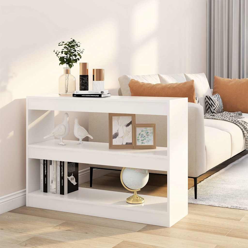 vidaXL Bücherregal/Raumteiler Weiß 100x30x72 cm