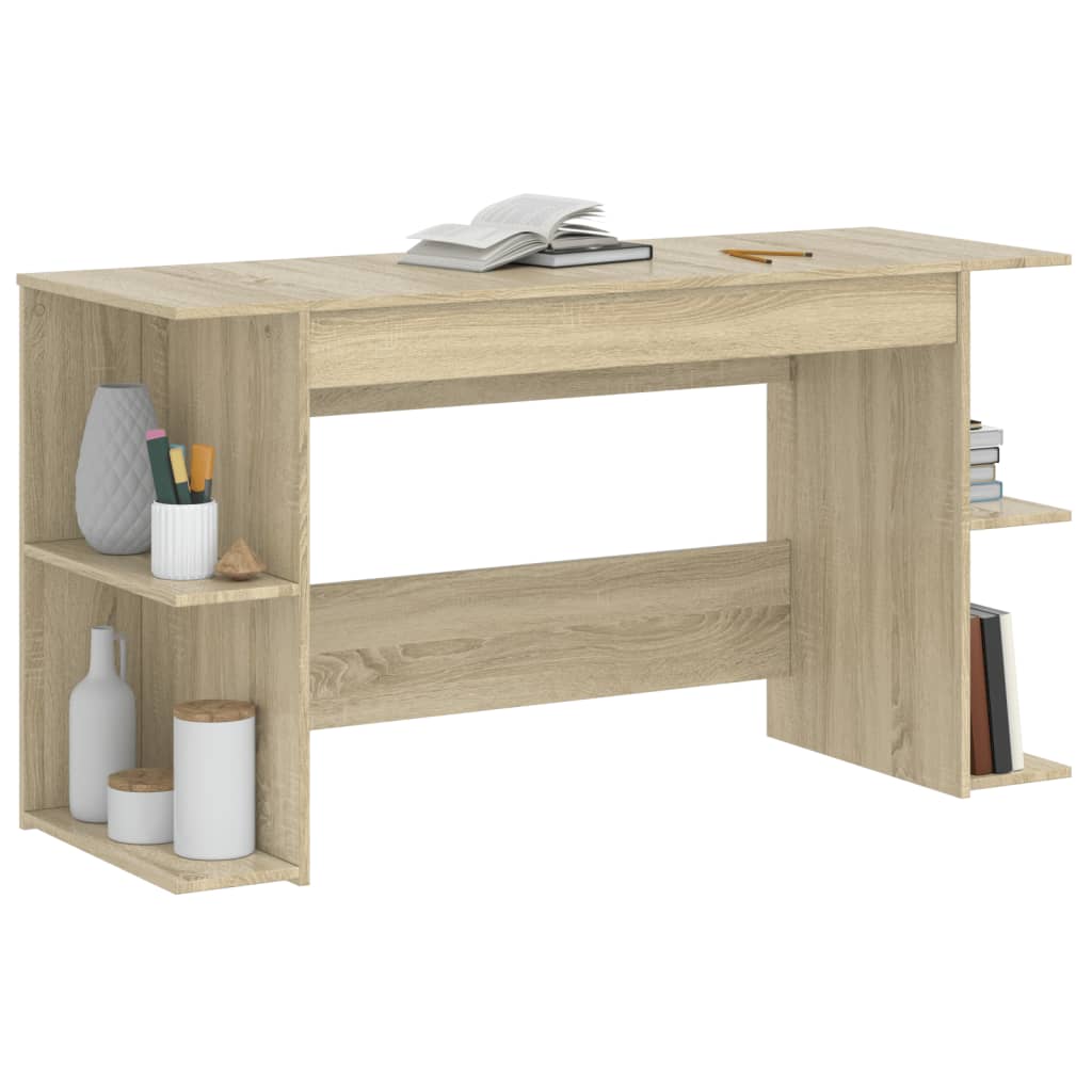 vidaXL Schreibtisch Sonoma-Eiche 140x50x75 cm Holzwerkstoff - Image 3