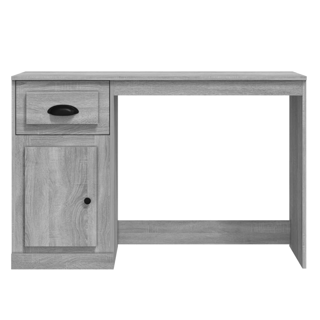 vidaXL Schreibtisch mit Schublade Grau Sonoma 115x50x75cm - Image 6