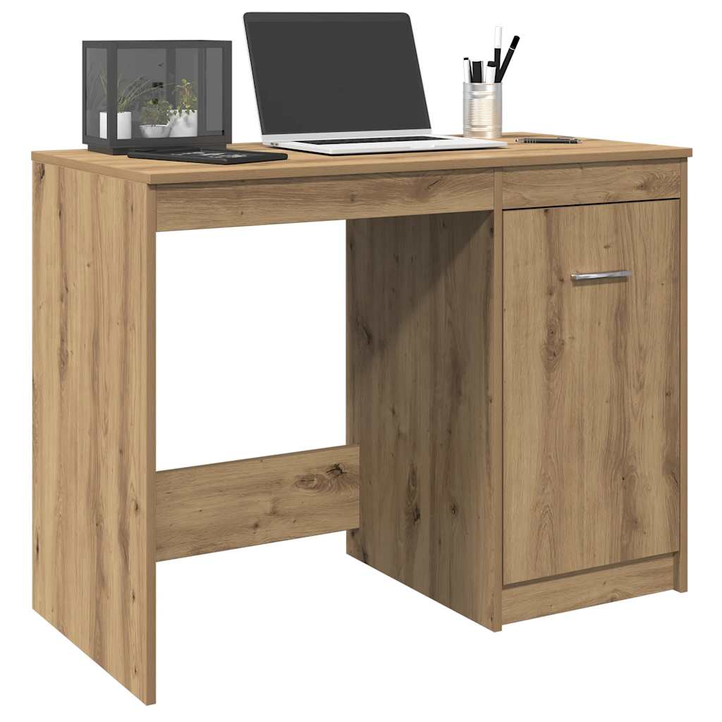 vidaXL Schreibtisch Artisan-Eiche 100x50x76 cm Holzwerkstoff - Image 4