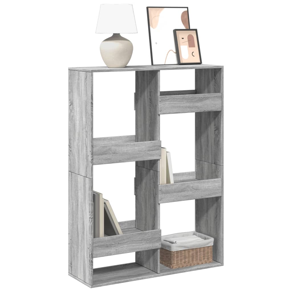 vidaXL Bücherregal Grau Sonoma 100x33x135 cm Holzwerkstoff