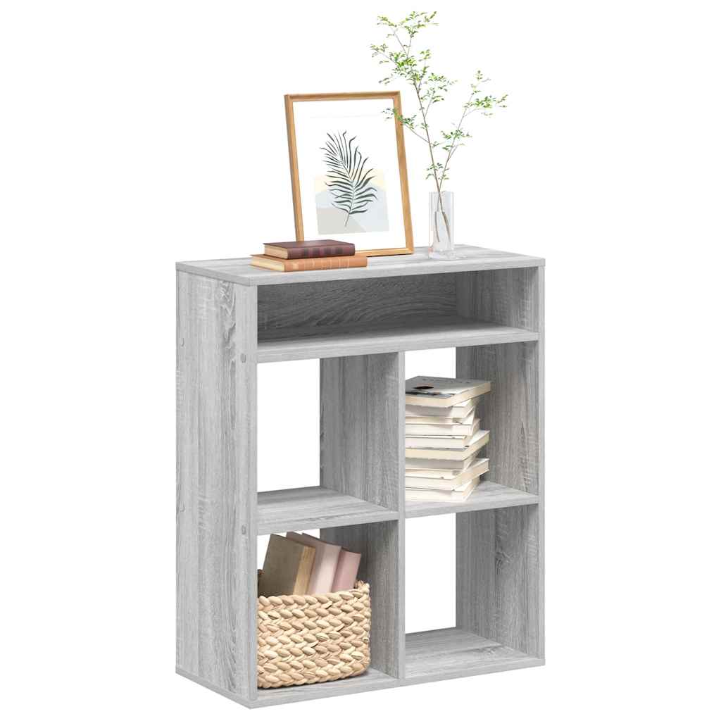 vidaXL Bücherregal Grau Sonoma 66x31x80 cm Holzwerkstoff