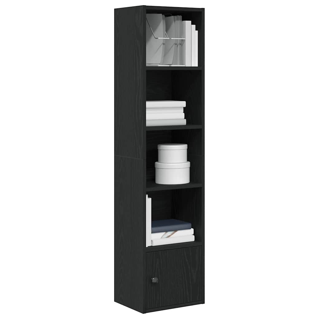 vidaXL Bücherregal Schwarz Eichen-Optik 31x24x127 cm Holzwerkstoff