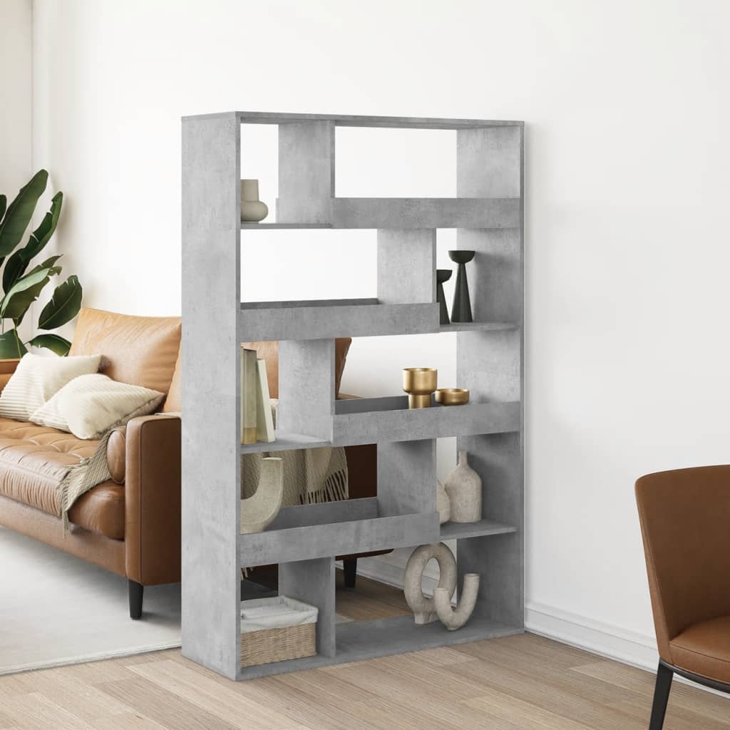 vidaXL Bücherregal Betongrau 100x33x156,5 cm Holzwerkstoff