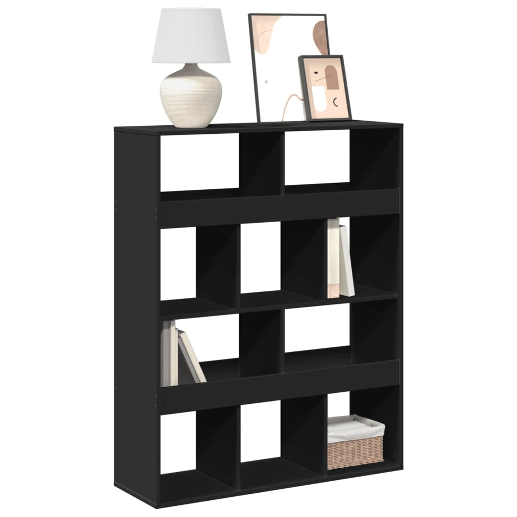 vidaXL Bücherregal Schwarz 100x33x125,5 cm Holzwerkstoff
