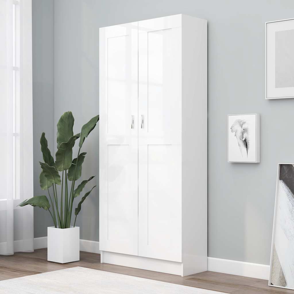 vidaXL Bücherschrank Weiß 82,5x30,5x185,5 cm Holzwerkstoff