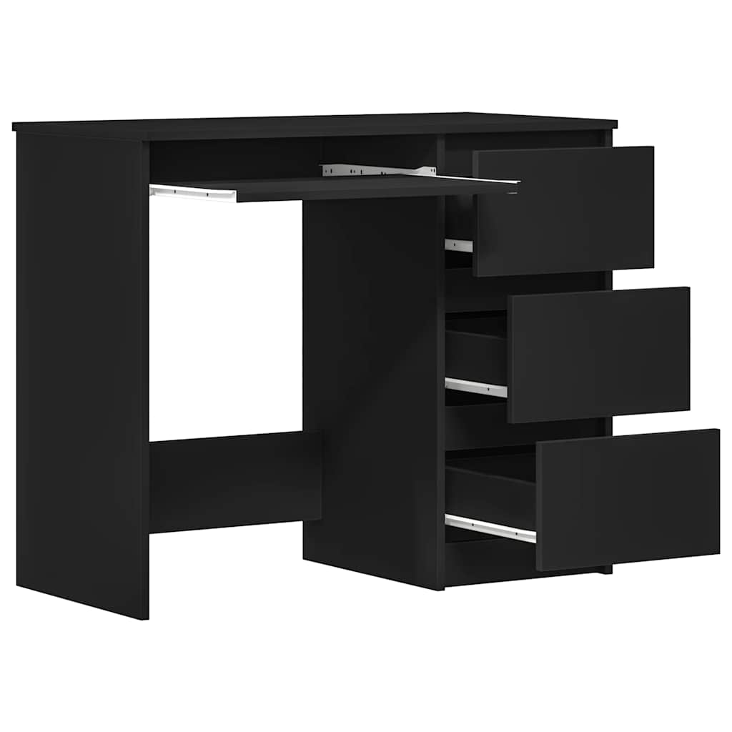 vidaXL Schreibtisch Schwarz 90x45x76 cm Holzwerkstoff - Image 5