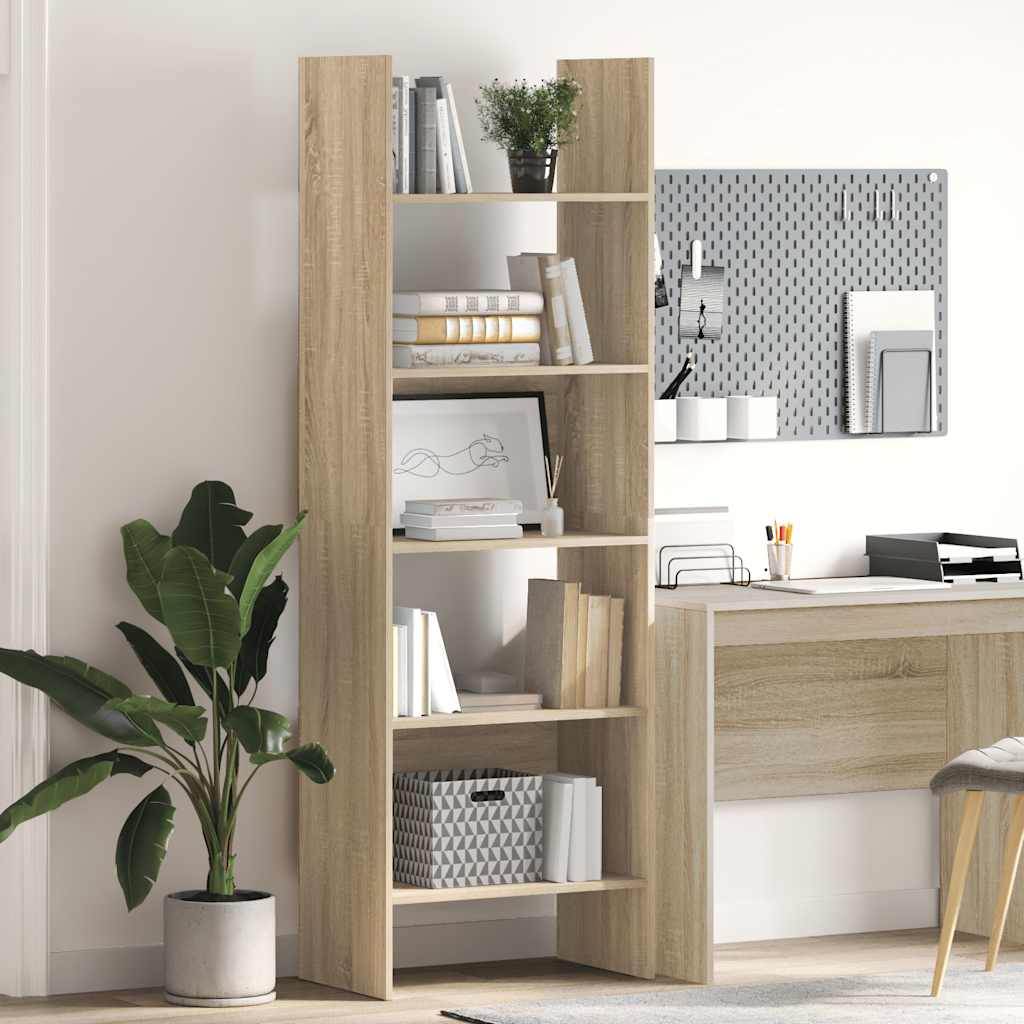 vidaXL Bücherregal Sonoma-Eiche 60x35x180 cm Holzwerkstoff