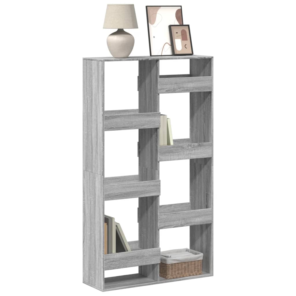 vidaXL Bücherregal Grau Sonoma 100x33x175 cm Holzwerkstoff