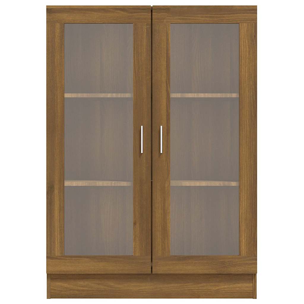 vidaXL Vitrinenschrank Braun Eiche-Optik 82,5x30,5x115cm Holzwerkstoff - Image 6