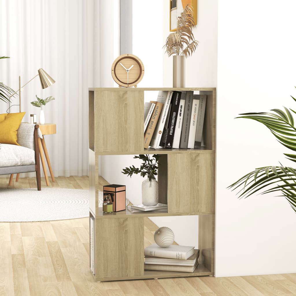 vidaXL Bücherregal Raumteiler Sonoma-Eiche 60x24x94 cm Holzwerkstoff
