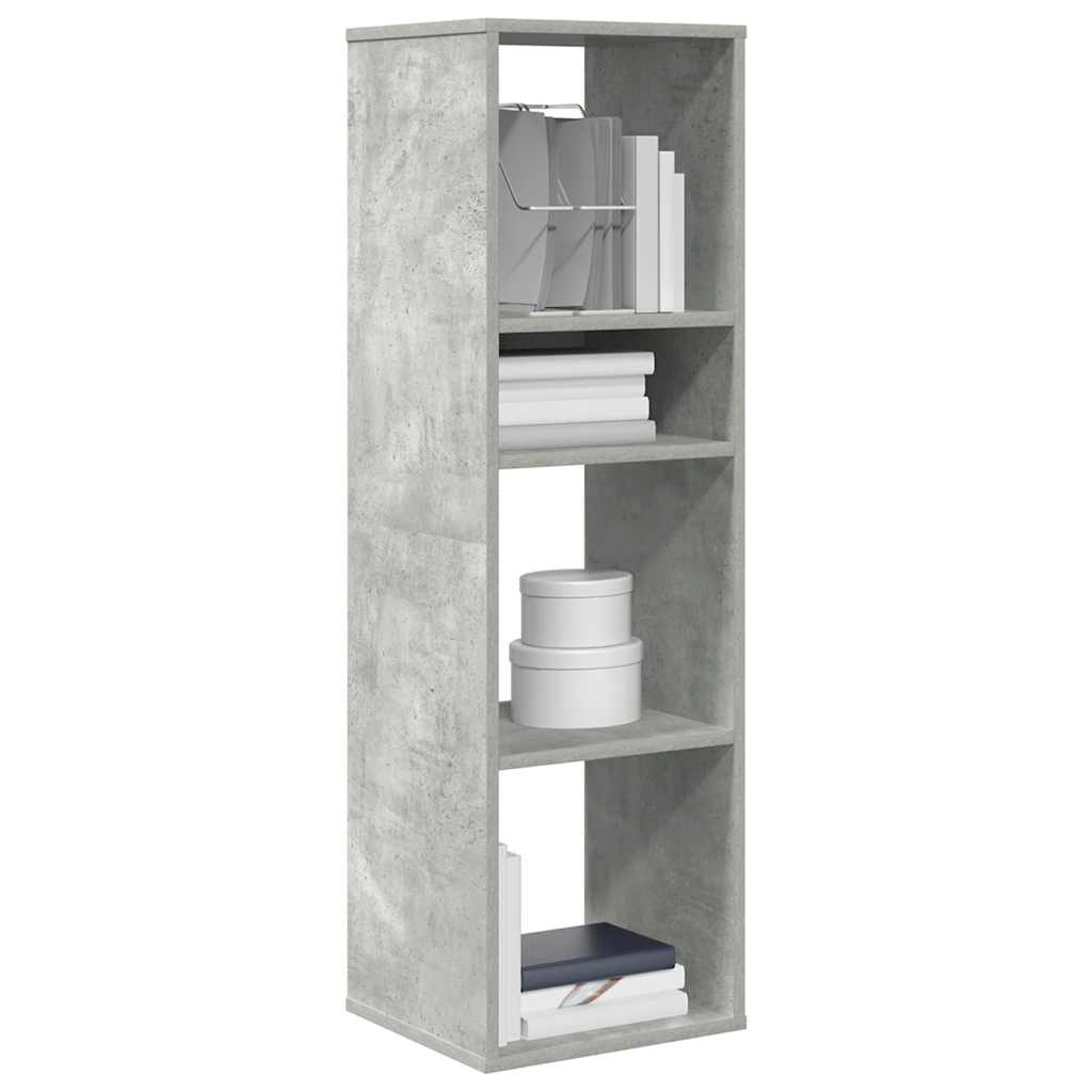 vidaXL Bücherregal Betongrau 34x31x112 cm Holzwerkstoff