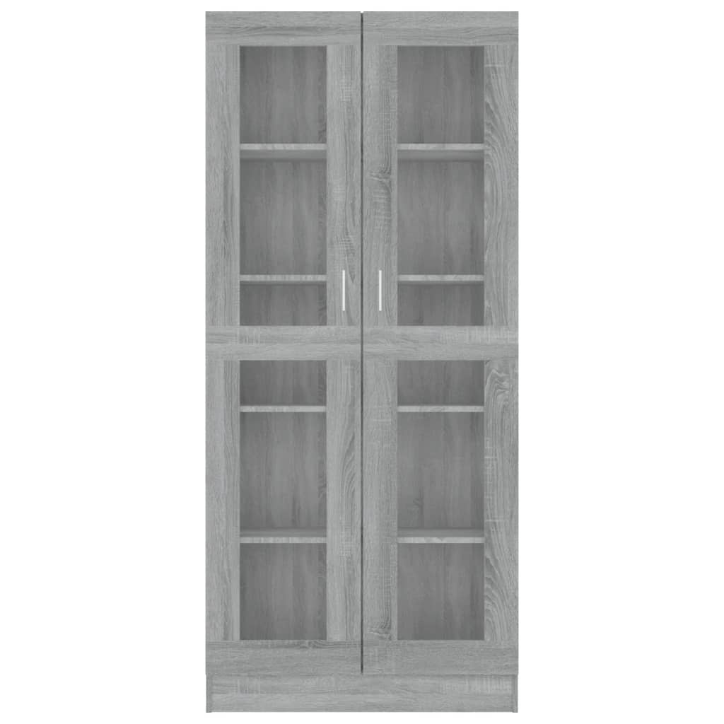 vidaXL Vitrinenschrank Grau Sonoma 82,5x30,5x185 cm Holzwerkstoff - Image 3