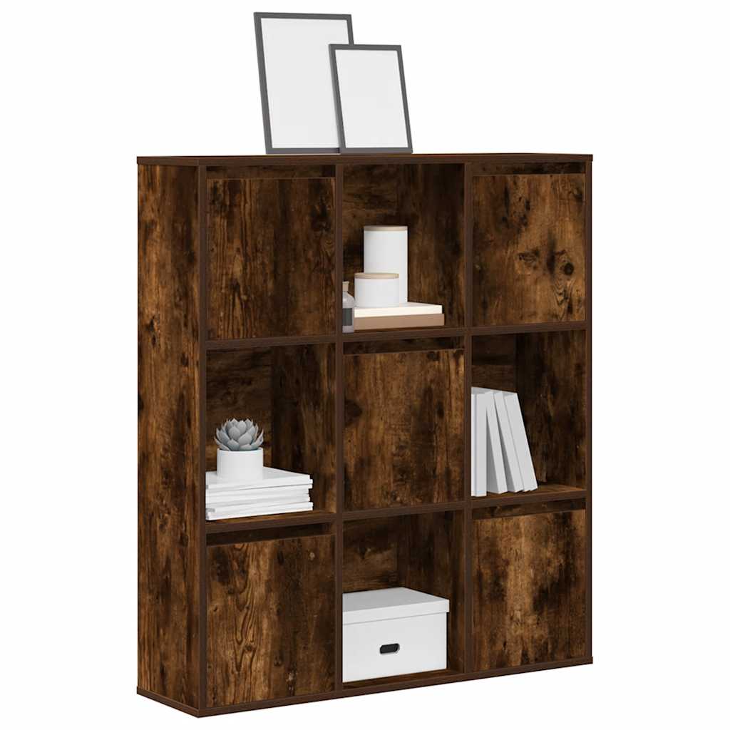 vidaXL Bücherregal Räuchereiche 89x24x101,5 cm Holzwerkstoff