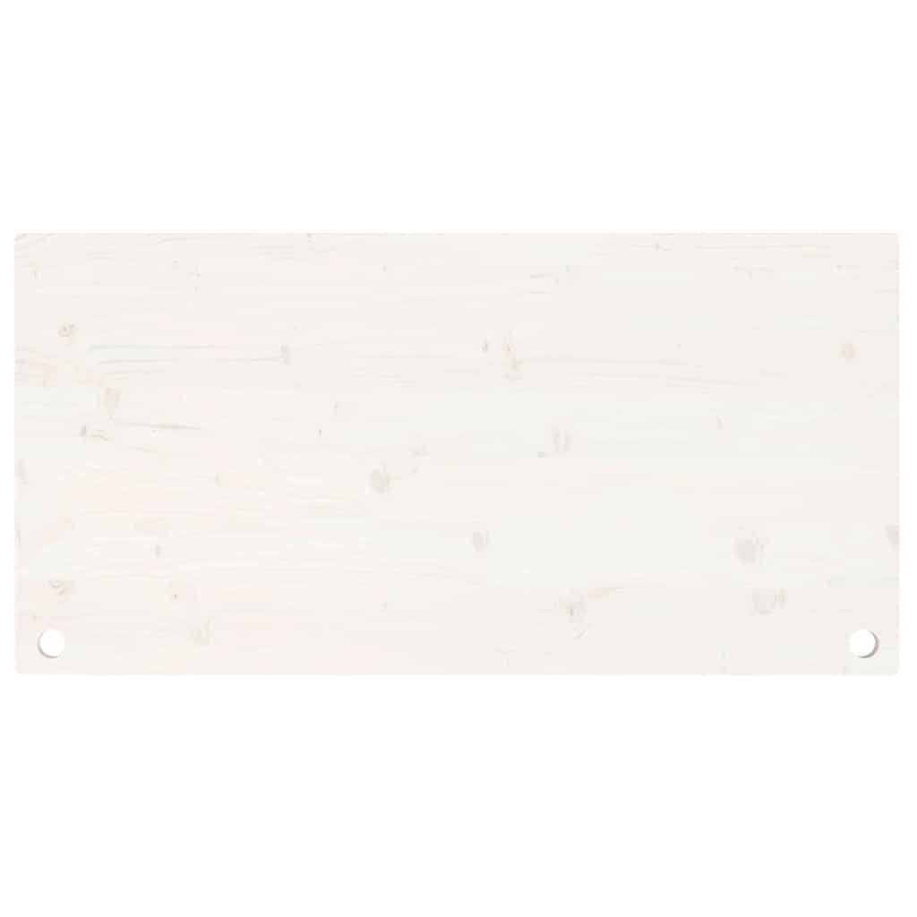 vidaXL Schreibtischplatte Weiß 110x55x2,5 cm Massivholz Kiefer - Image 5