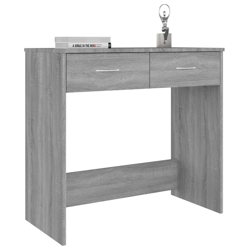 vidaXL Schreibtisch Grau Sonoma 80x40x75 cm Holzwerkstoff - Image 3