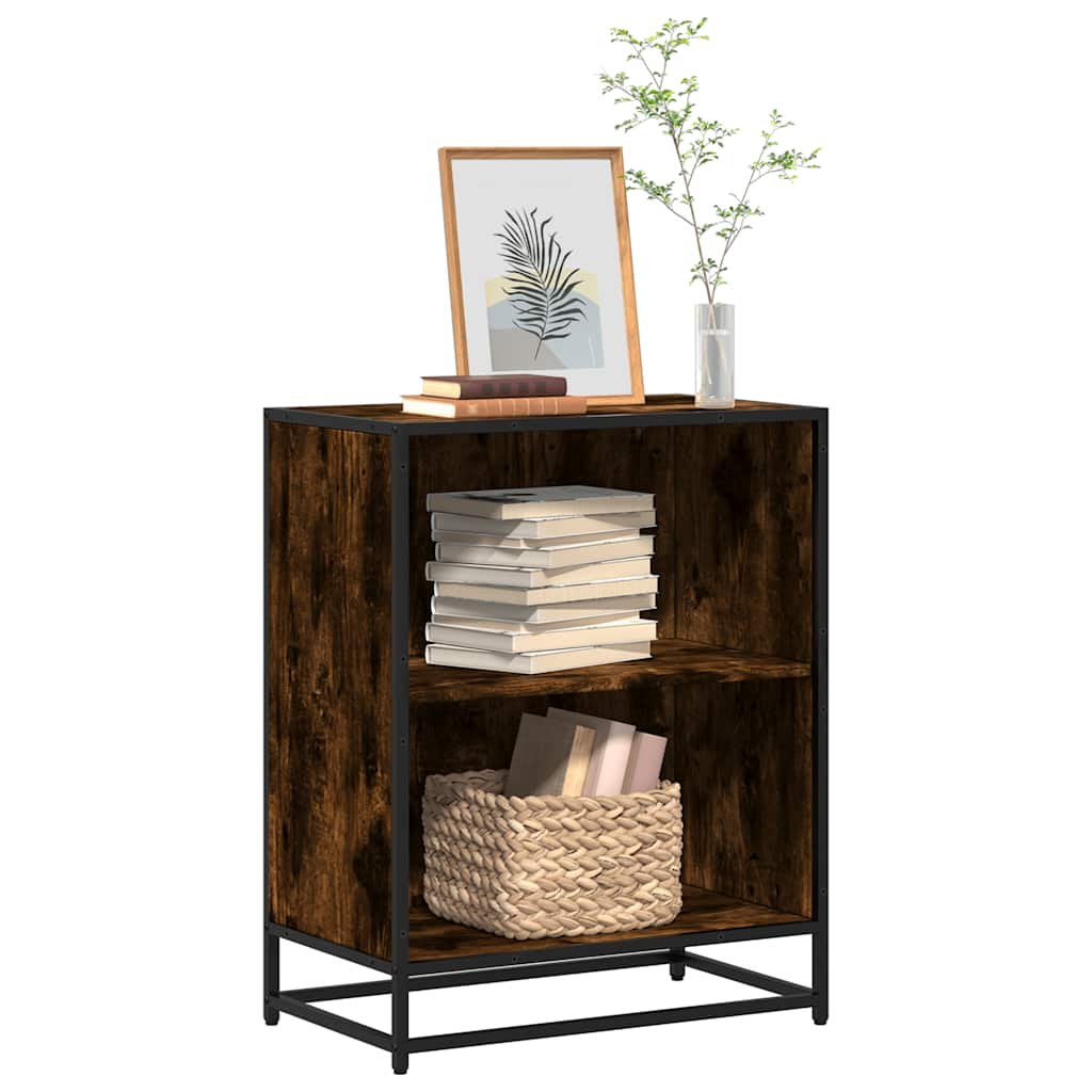 vidaXL Bücherregal Räuchereiche 60x35x76 cm Holzwerkstoff