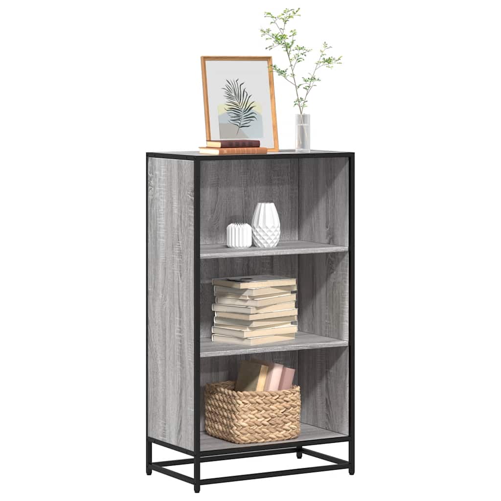 vidaXL Bücherregal Grau Sonoma 60x35x107,5 cm Holzwerkstoff
