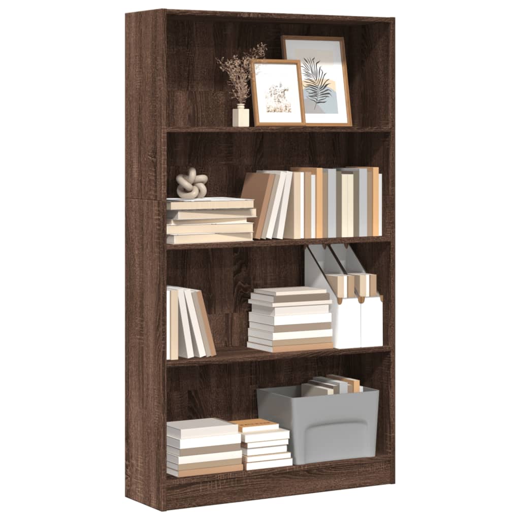 vidaXL Bücherregal Braun Eichen-Optik 80x24x143 cm Holzwerkstoff