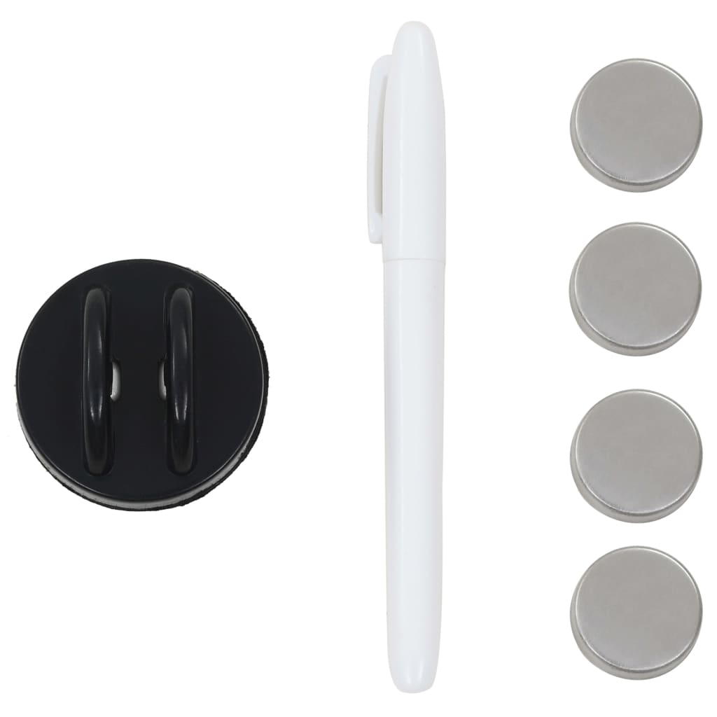 vidaXL Magnettafel Wandmontage Glas 50x50 cm - Image 4