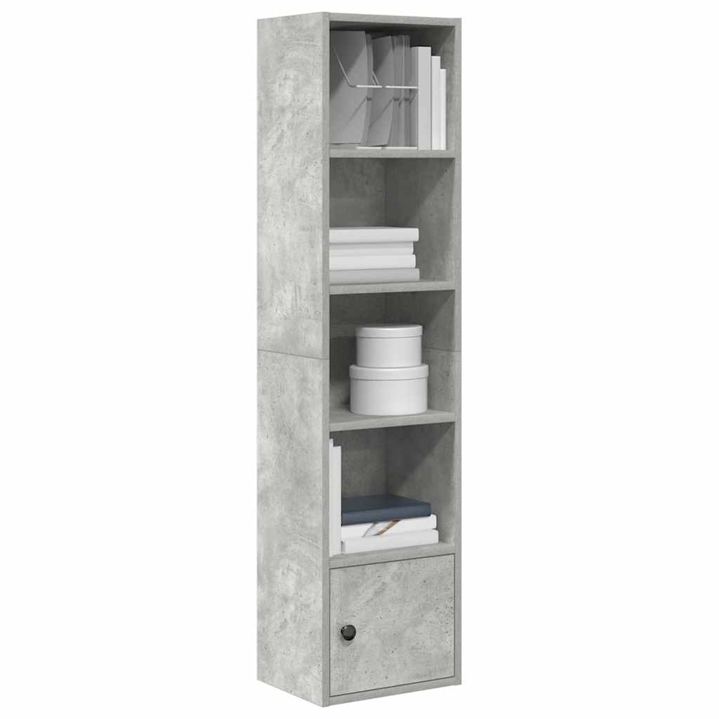 vidaXL Bücherregal Betongrau 31x24x127 cm Holzwerkstoff