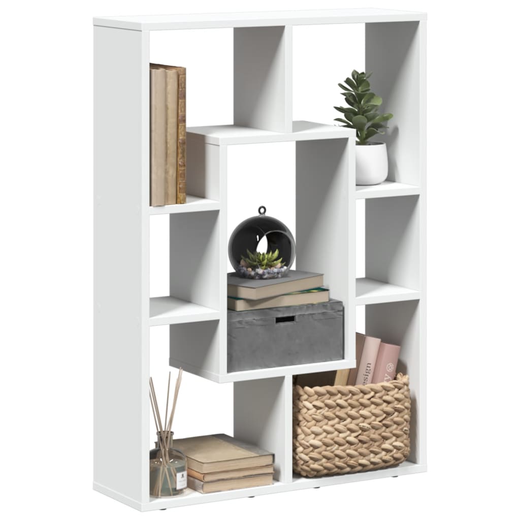 vidaXL Bücherregal Weiß 63 x 20 x 90 cm Holzwerkstoff