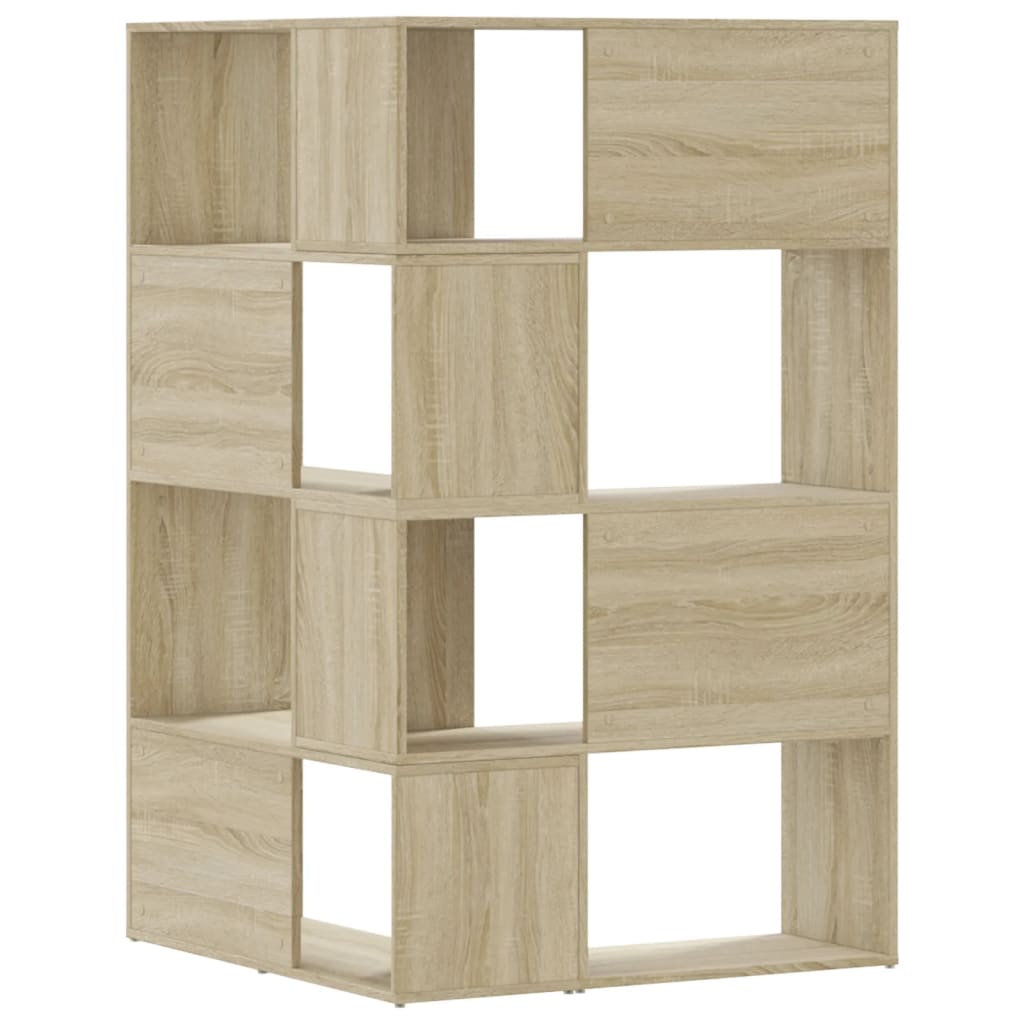 vidaXL Eck-Bücherregal 4 Etagen Sonoma Eiche 85x85x140cm Holzwerkstoff - Image 6