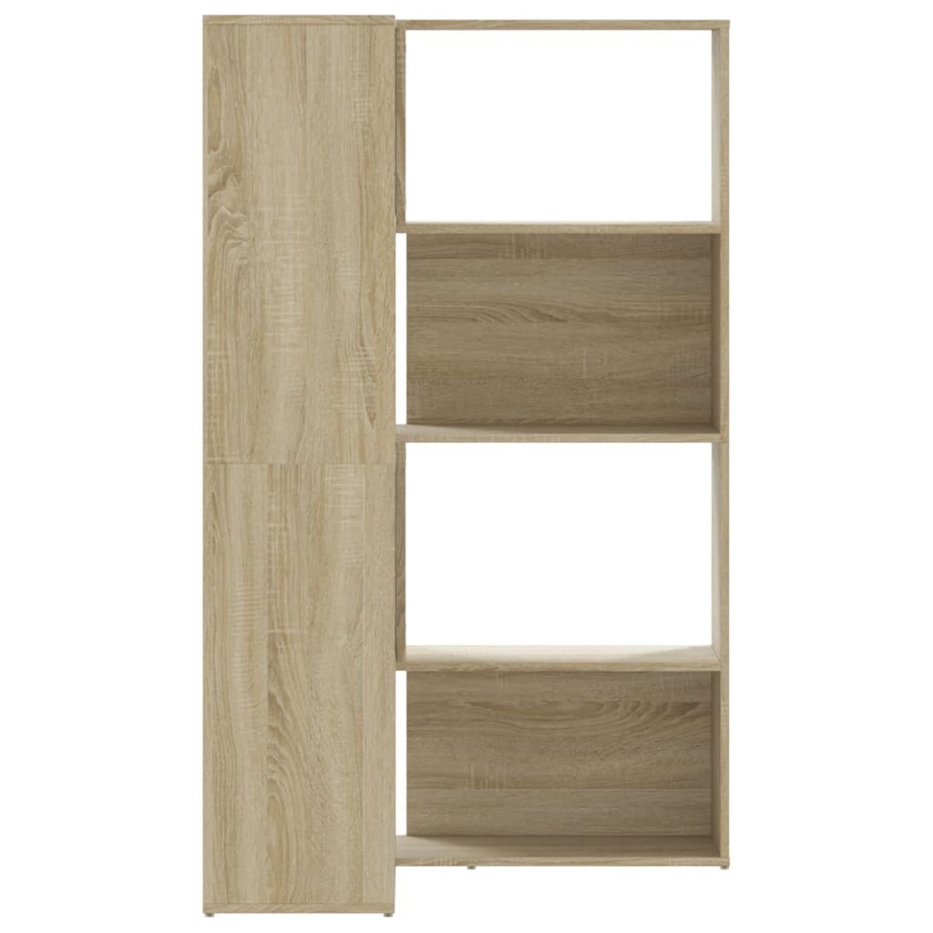 vidaXL Eck-Bücherregal 4 Etagen Sonoma Eiche 85x85x140cm Holzwerkstoff - Image 5