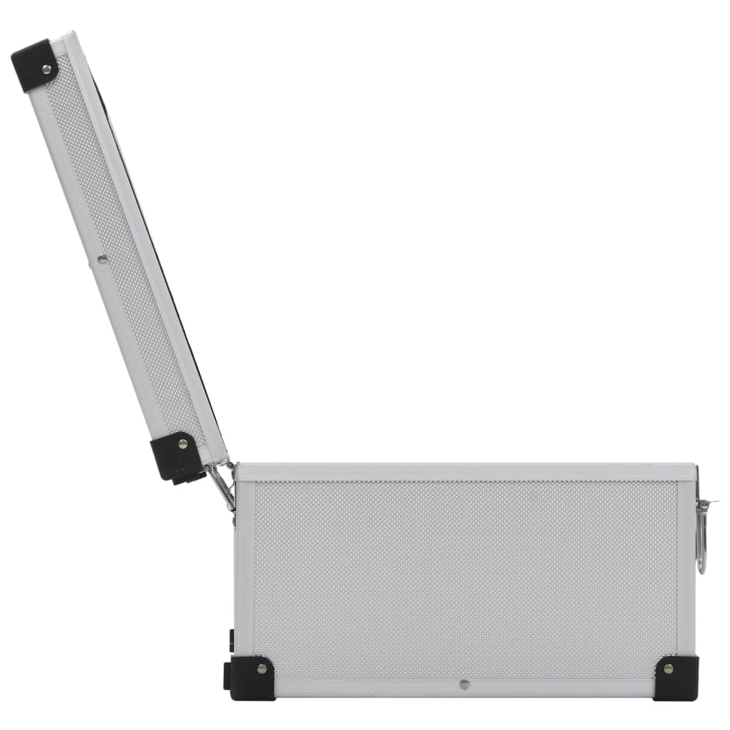 vidaXL CD-Koffer für 60 CDs Aluminium ABS Silbern - Image 6