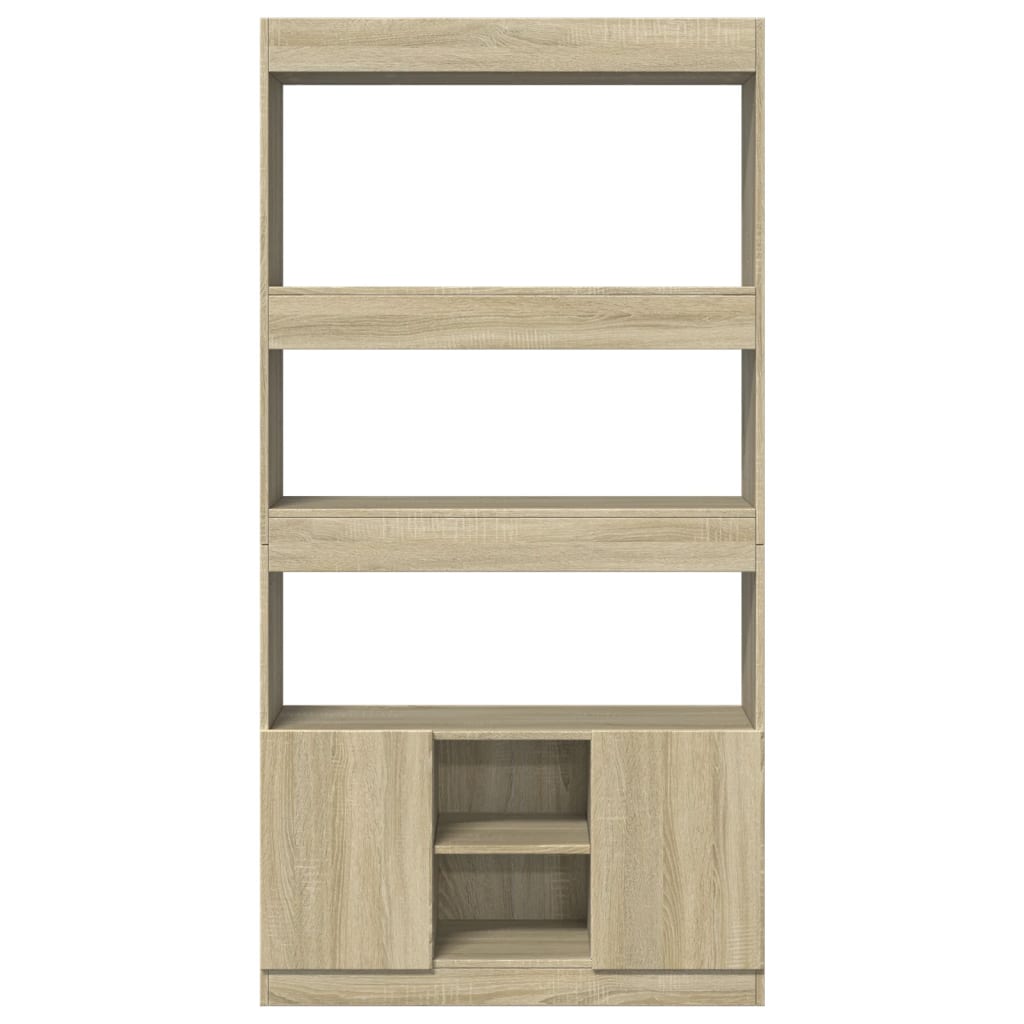 vidaXL Highboard Sonoma-Eiche 92x33x180 cm Holzwerkstoff - Image 5
