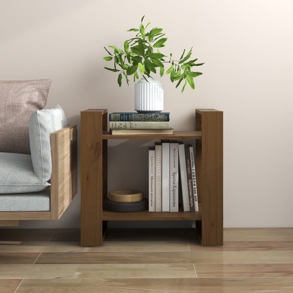 vidaXL Bücherregal/Raumteiler Honigbraun 60x35x57 cm Massivholz