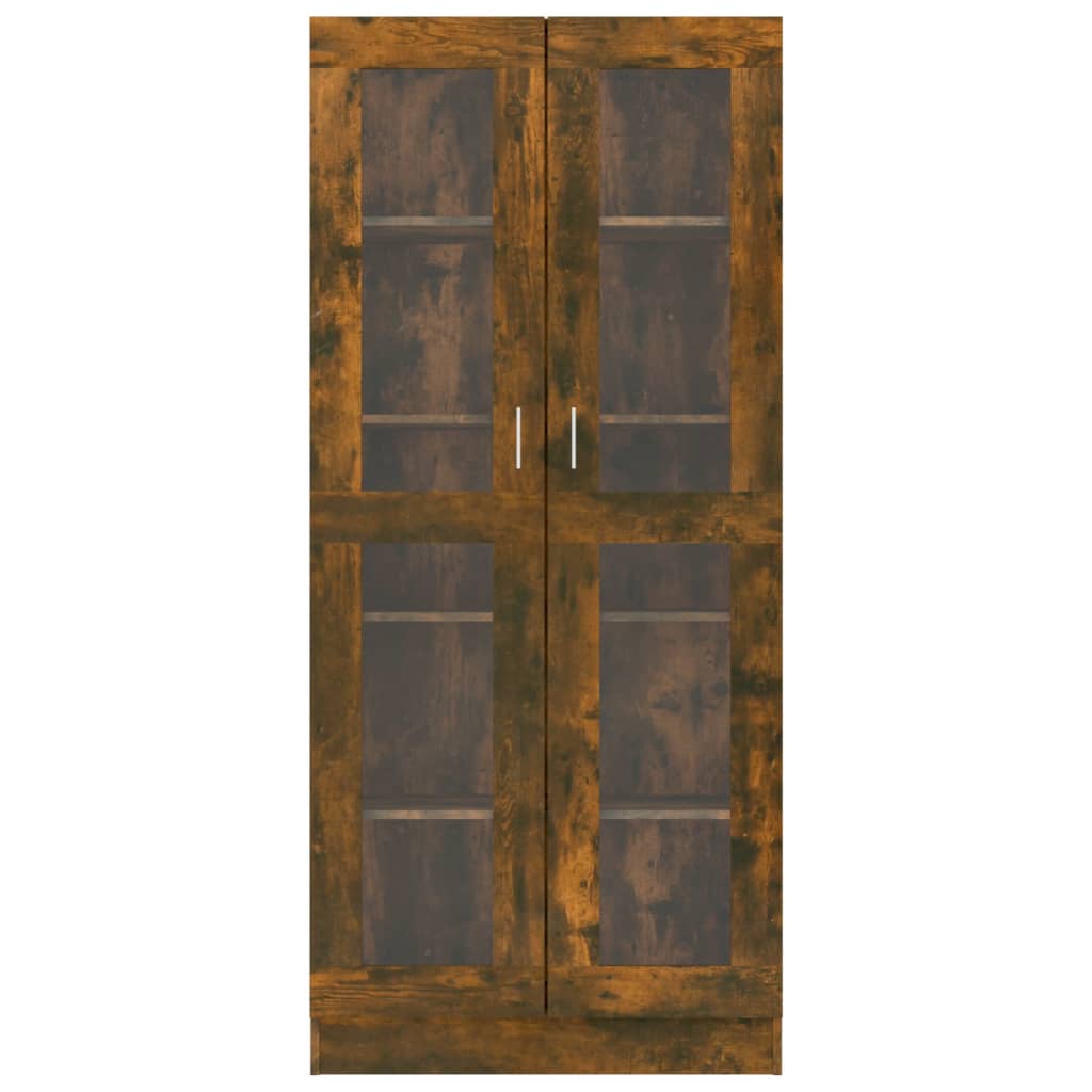 vidaXL Vitrinenschrank Räuchereiche 82,5x30,5x185 cm Holzwerkstoff - Image 3
