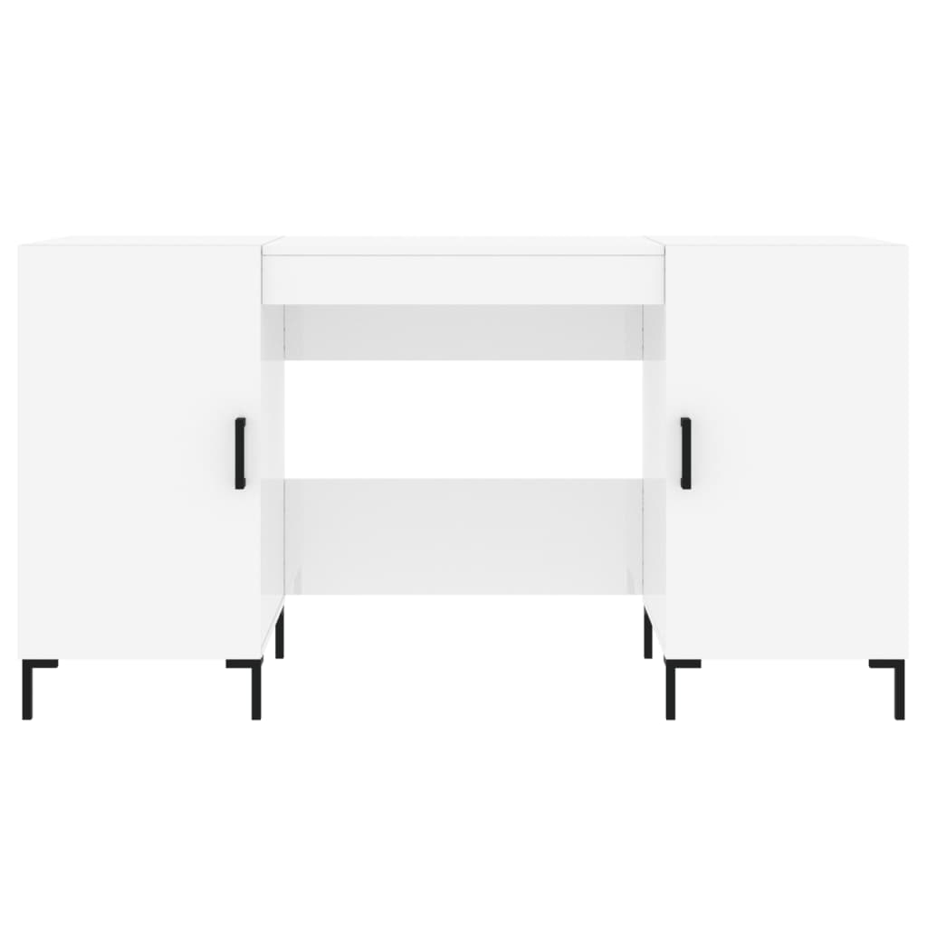 vidaXL Schreibtisch Hochglanz-Weiß 140x50x75 cm Holzwerkstoff - Image 6