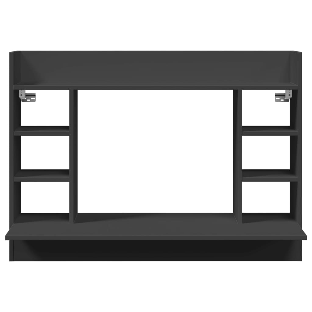 vidaXL Wand-Schreibtisch Schwarz 105x48x75 cm Holzwerkstoff - Image 4