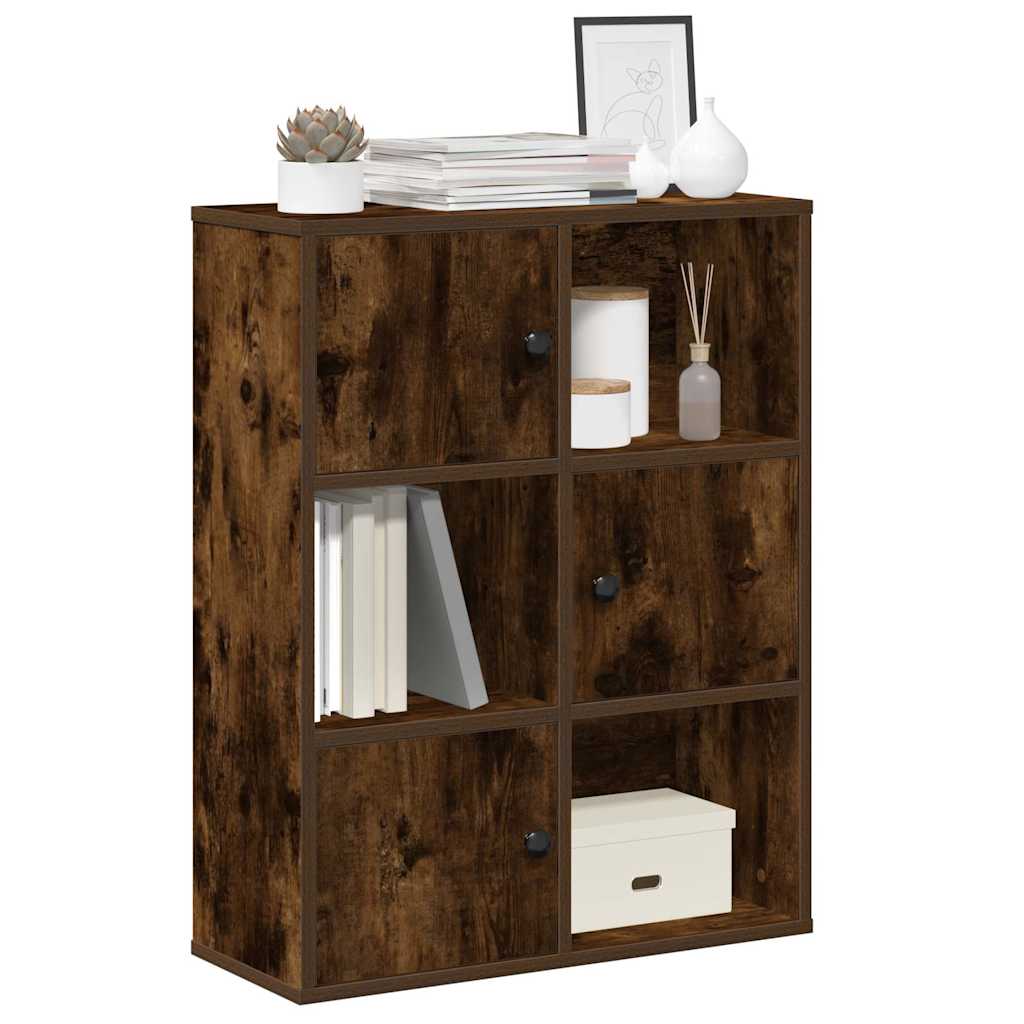 vidaXL Bücherregal Räuchereiche 60x24x76,5 cm Holzwerkstoff