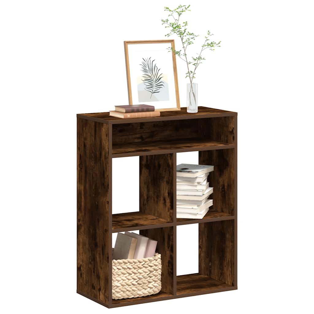 vidaXL Bücherregal Räuchereiche 66x31x80 cm Holzwerkstoff