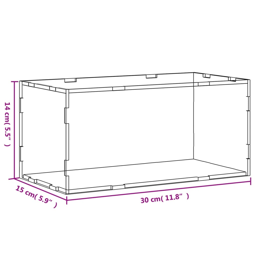 vidaXL Displaybox Transparent 30x15x14 cm Acryl - Image 6